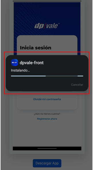 Aplicación Android DPVale